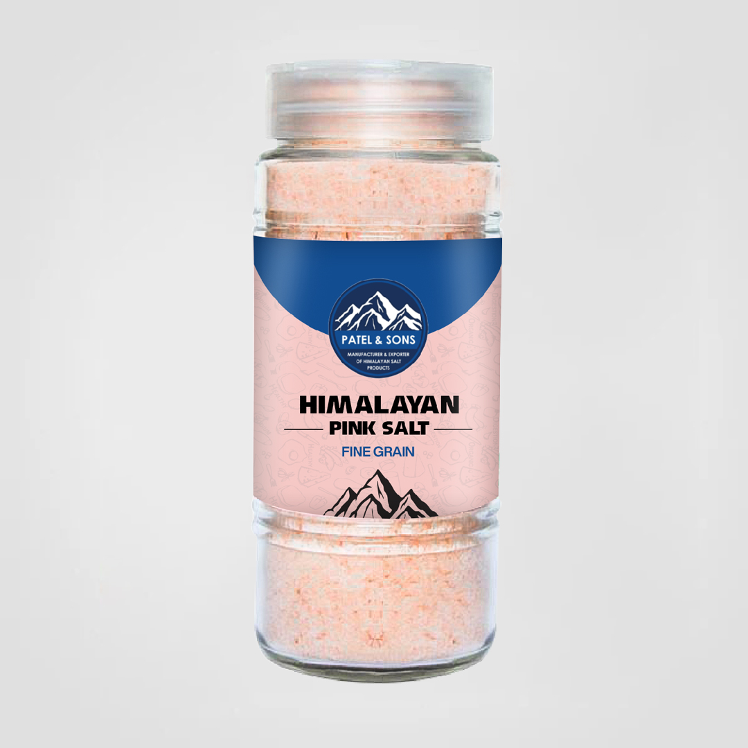 Pink Himalayan Salt Fine Grain 500 Gram Glass Shaker Jar