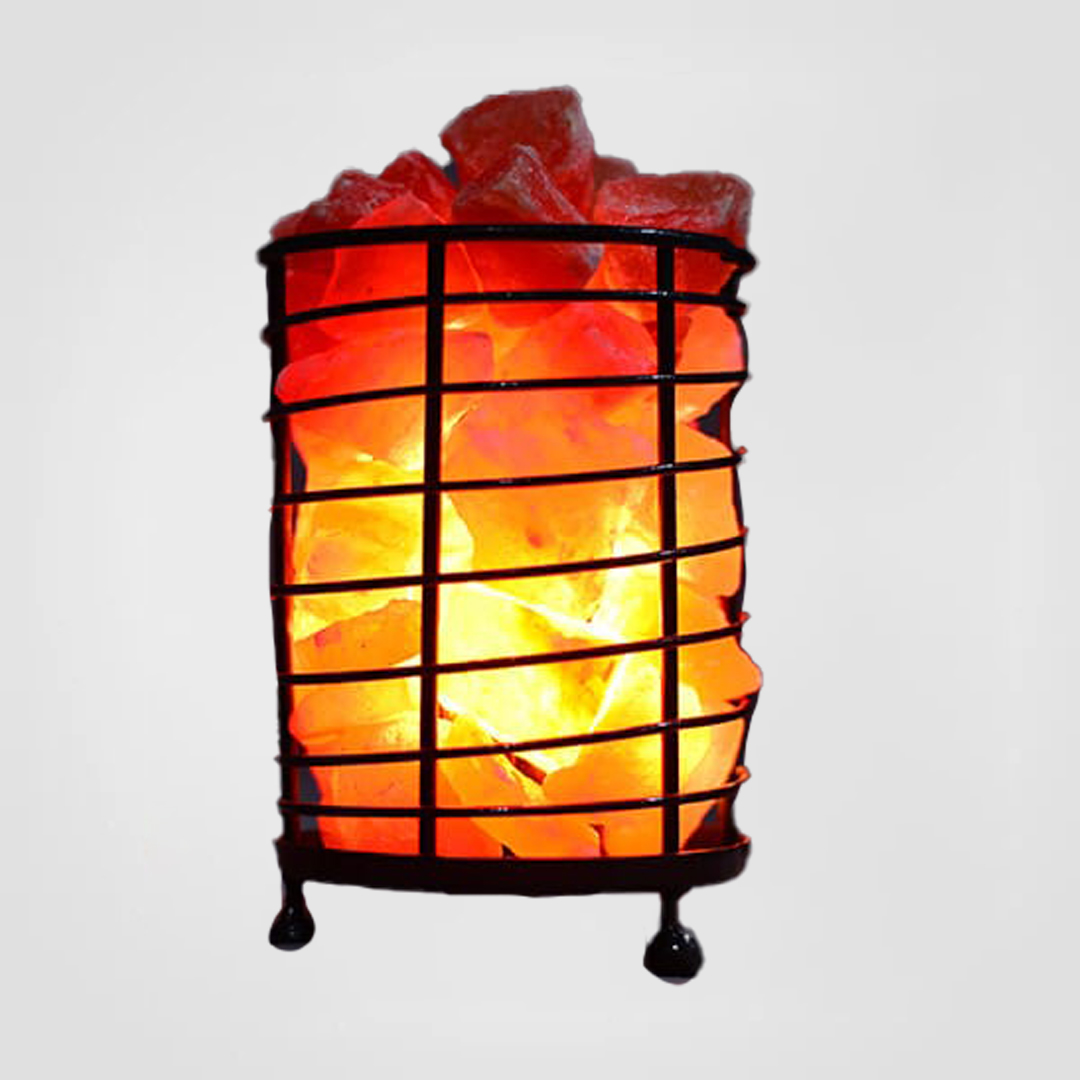 Wrought Iron Basket Cylinder Shape Lamp