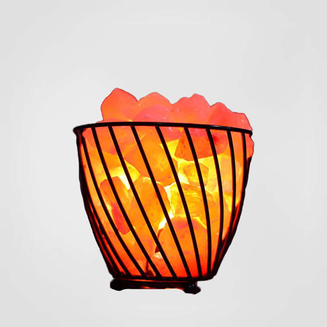 Wrought Iron Basket Lamp