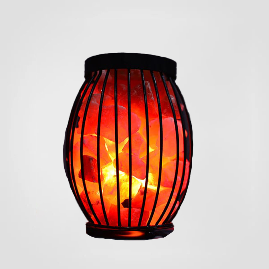 Wrought Iron Basket Lantern Shape Lamp