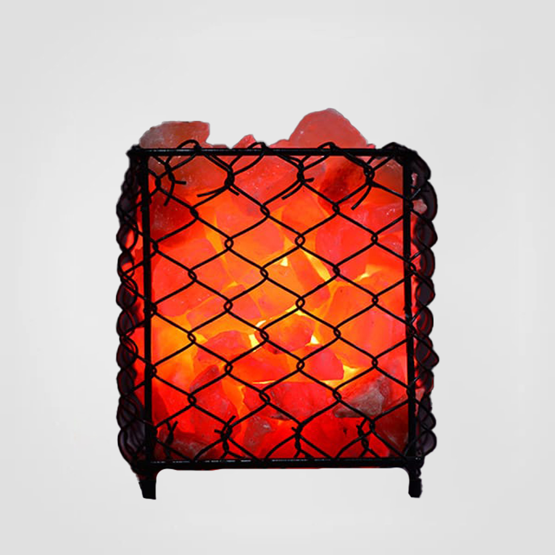 Wrought Iron Basket Square Shape Lamp