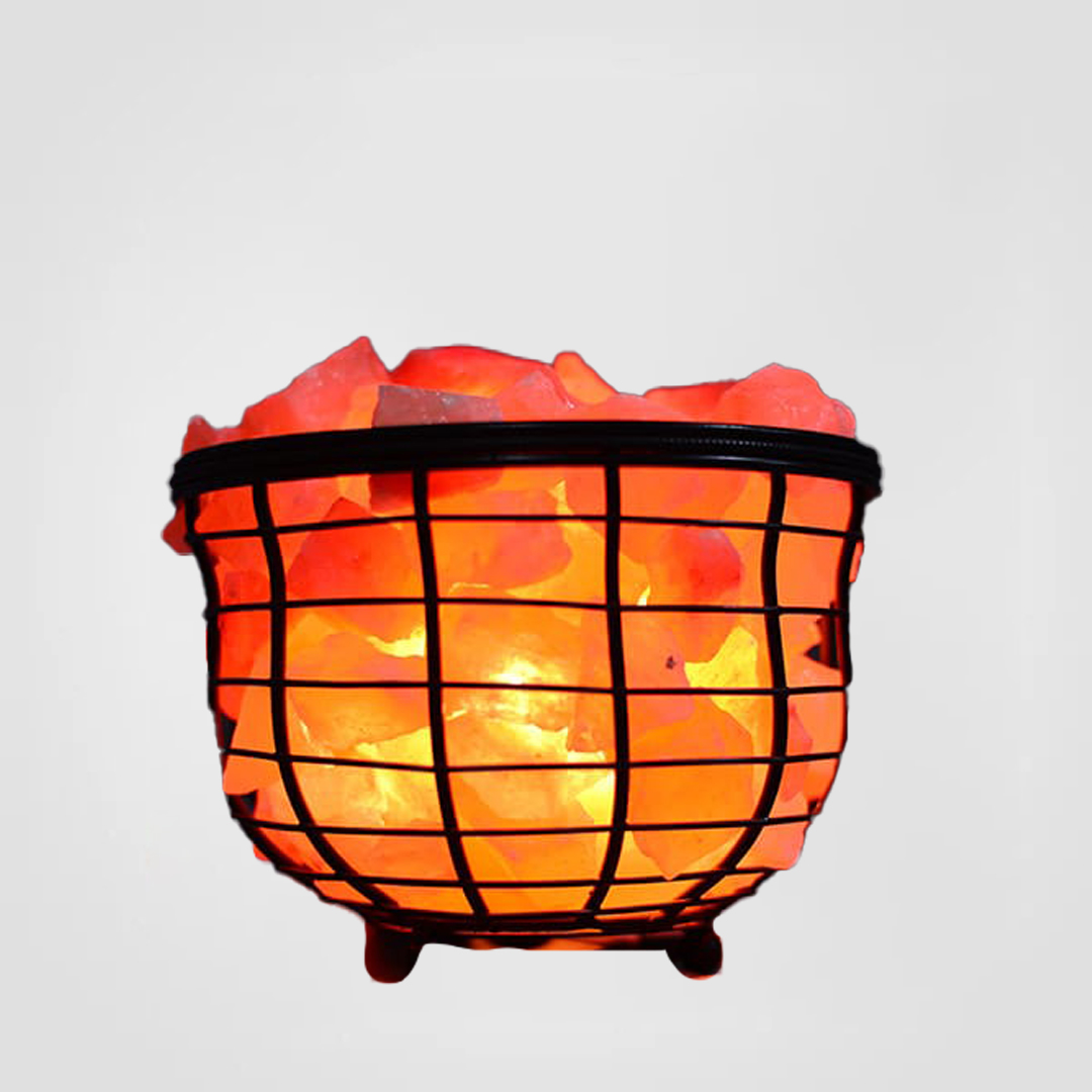 Wrought Iron Basket Bowl Shape Lamp