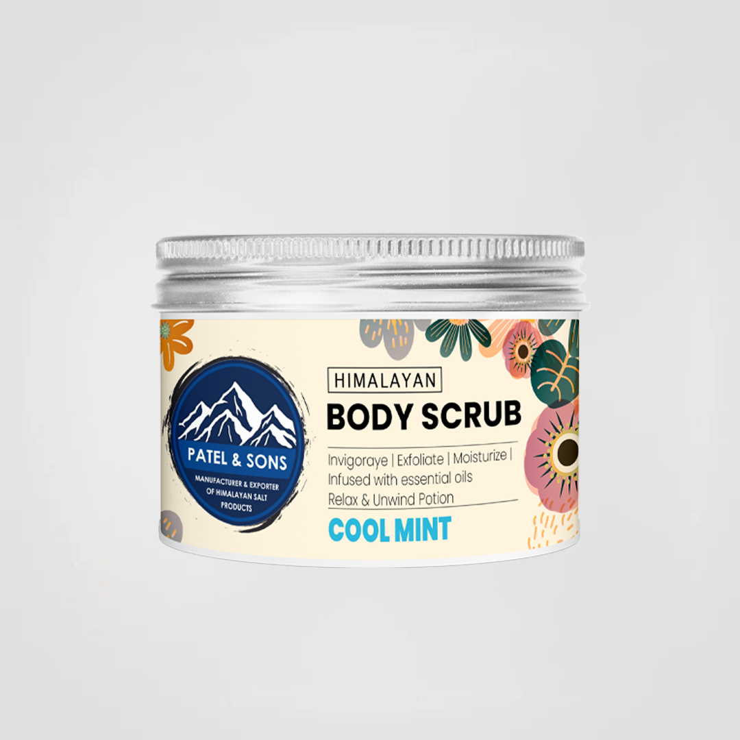 Himalayan Pink Salt Body Scrub Cool Mint Flavor