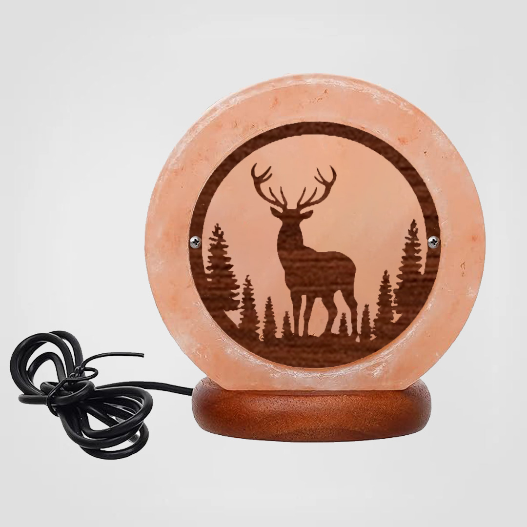 Himalayan Salt Lamp USB Stage Wooden Sheet