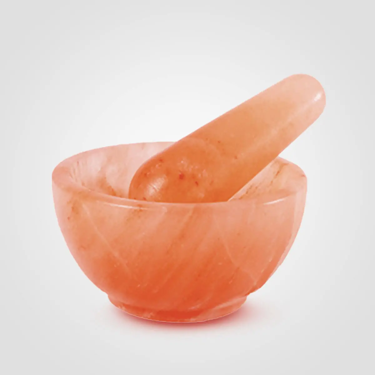 Himalayan Salt Mortar Pestle Bowl Shape <span class="one">(8x8x2.5)</span>