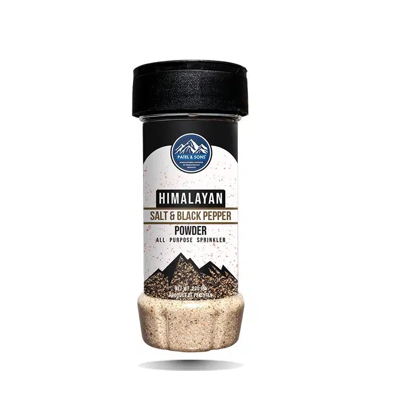 Salt & Black Pepper <span class="one">Flavored</span> <span class="two">120 G</span> <span class="three">POB - 08</span> 1 Salt & Black Pepper Flavored Salt Organic Salt