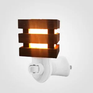 Himalayan Salt Night Light Wooden Square Cage