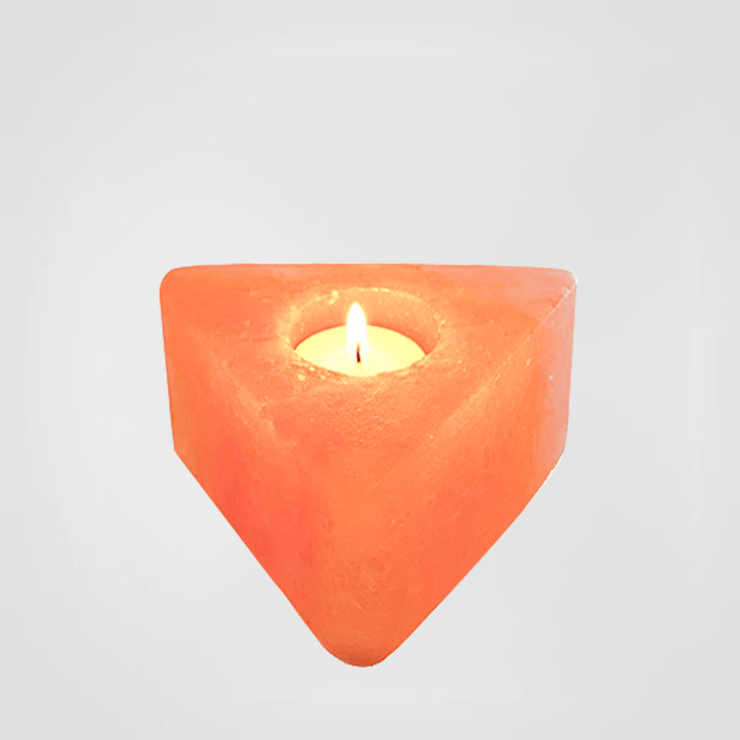 Himalayan Salt Candle Holder Triangle