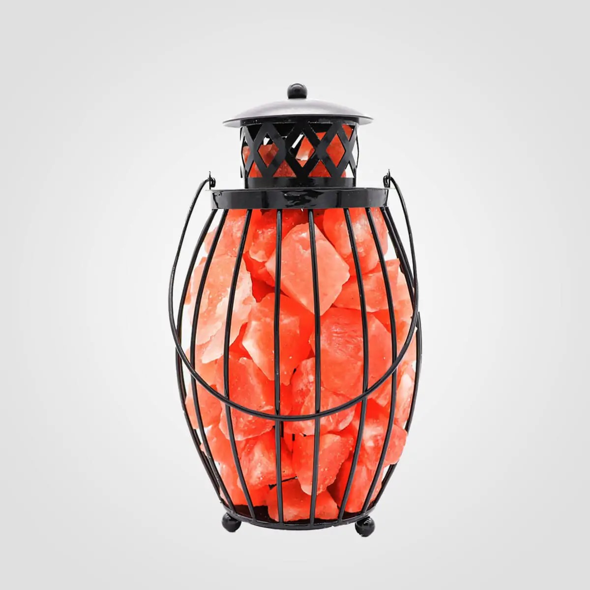 Wrought Iron Basket Lantern Shape Lamp