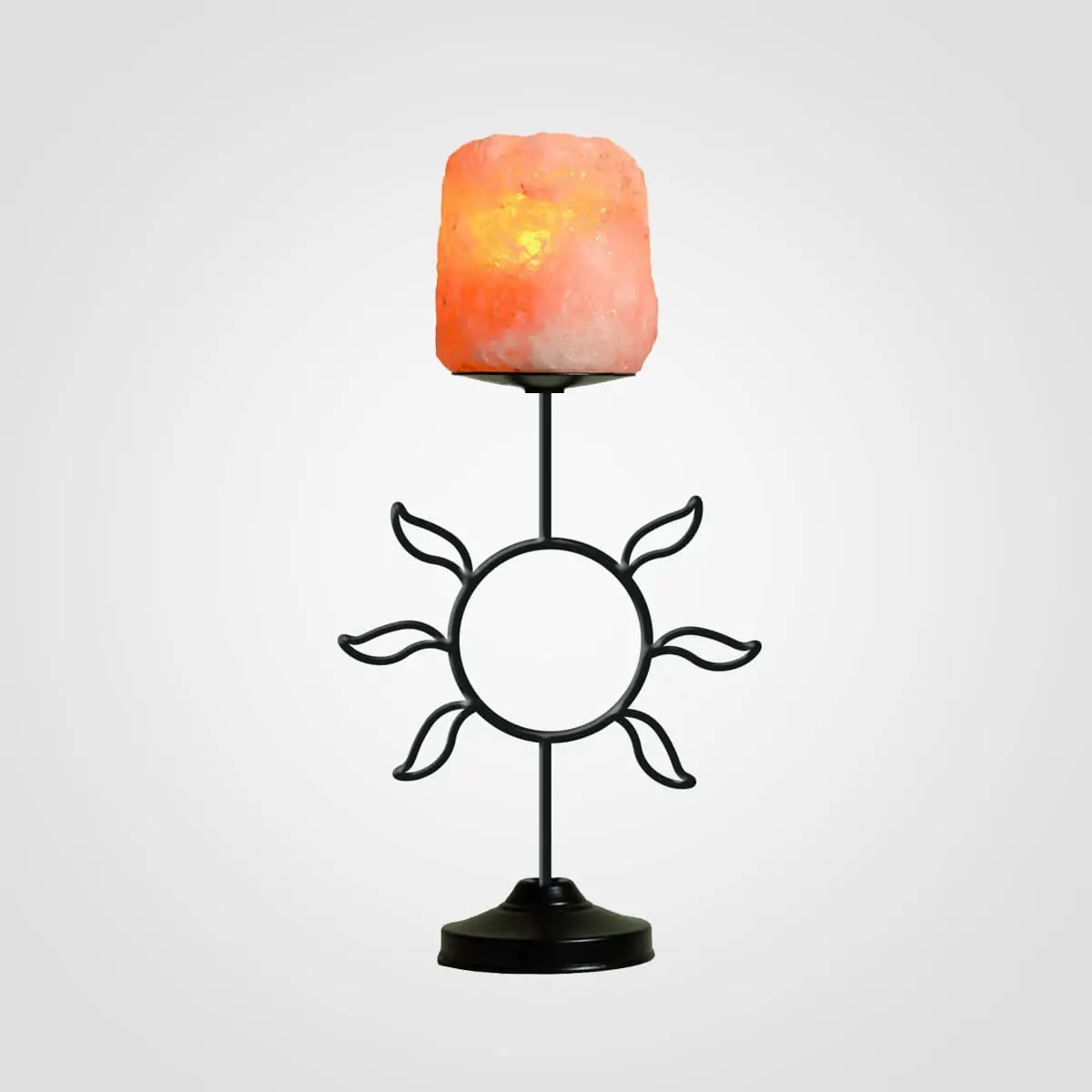 Himalayan Salt Sunflower Shape Iron Candle Holder