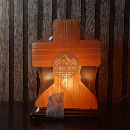 Cross Sign Salt Lamp