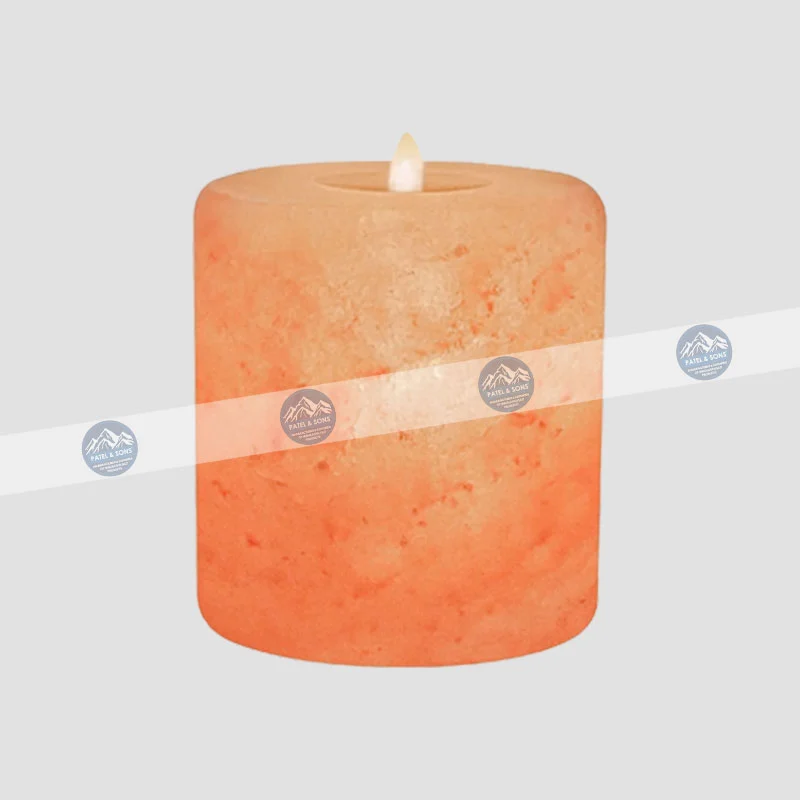 Cylinder Shape <span class="one">Salt Candle Tealight Holder</span> <span class="two">Size: 2.5 x 2.5 x 3.5 Inch </span> <span class="three">PCH - 07</span>