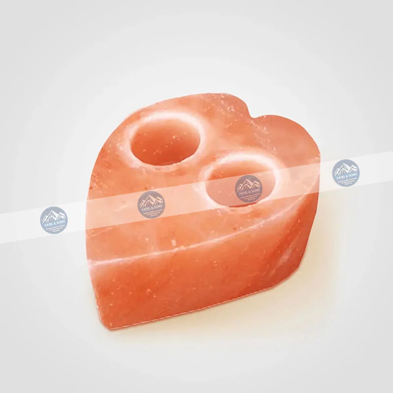 Heart Shape 2 Holes <span class="one">Salt Candle Tealight Holder</span> <span class="two">Size: N-A </span> <span class="three">PCH - 14</span>