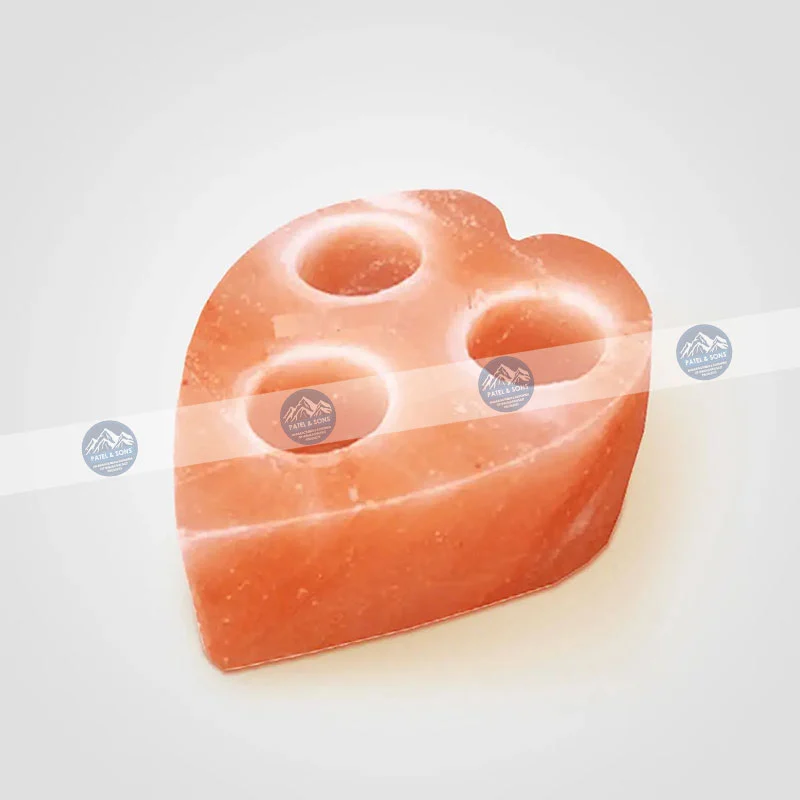Heart Shape 3 Holes <span class="one">Salt Candle Tealight Holder</span> <span class="two">Size: N-A </span> <span class="three">PCH - 13</span>