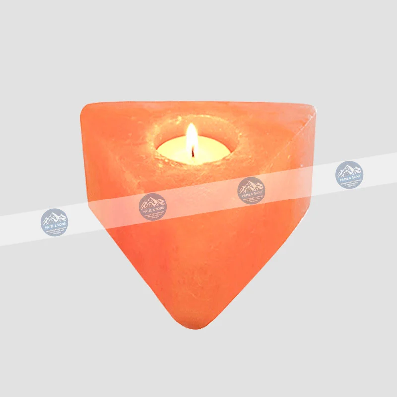 Triangle Shape <span class="one">Salt Candle Tealight Holder</span> <span class="two">Size: 4 x 4 x 2 Inch </span> <span class="three">PCH - 06</span>