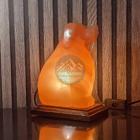 Dog Salt Lamp
