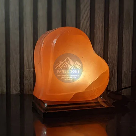 Double Heart Salt Lamp